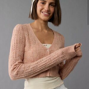 *NWT* AE Wispy-Knit Cropped Cardigan